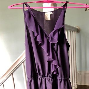 Anthropologie Sheer Ruffle Romper